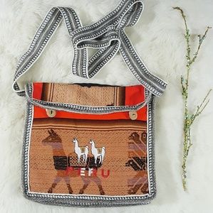 Bohemian Embroidered Llama Bag